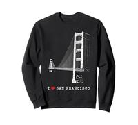 San Francisco Golden Gate Bridge Vintage Skyline Californie Sweatshirt