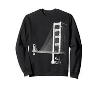 San Francisco Golden Gate Bridge Vintage Skyline Californie Sweatshirt