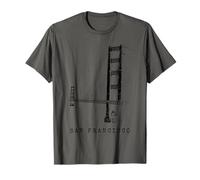San Francisco Golden Gate Bridge Vintage Skyline Californie T-Shirt