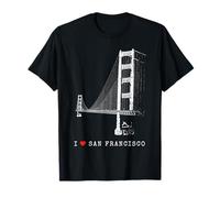 San Francisco Golden Gate Bridge Vintage Skyline Californie T-Shirt