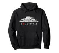 San Francisco I Love Alcatraz Vintage Skyline Bay California Sweat à Capuche