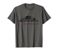 San Francisco I Love Alcatraz Vintage Skyline Bay California T-Shirt