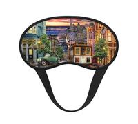 San Francisco - Masque de sommeil pour les yeux avec imprimé bloquant la lumière, doux et confortable pour homme et femme, pour dormir, voyage, travail de nuit