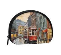 (San Francisco) Mini sac de rangement avec fermeture éclair pour femme, Noir , Taille unique, Pochette à monnaie