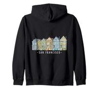 San Francisco Painted Ladies Sweat à Capuche