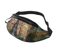 San Francisco Sac banane imprimé pour homme et femme avec sangle réglable pour randonnée, course à pied, voyage, cyclisme, Noir , Taille unique, Sac à dos de