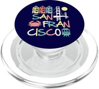 San Francisco SF Icons Vintage California Dark PopSockets PopGrip pour MagSafe