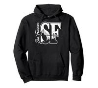 San Francisco SF Silhouette de Pont et de téléphérique Vieilli Sweat à Capuche