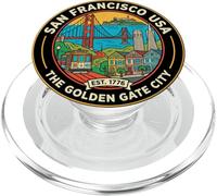 San Francisco USA Souvenir de Voyage Rond Cadeau Touristique PopSockets PopGrip pour MagSafe