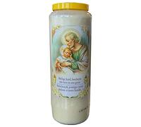 San Gioseppe Bougie de prière Novena 18 x 7 cm 100 % végétale Combustion 9 jours - 216 heures