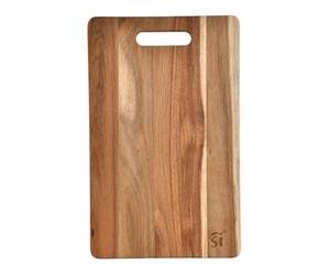 San Ignacio Agros - Tableau coupé de 40x25x1,6 cm - Fabriqué en bois d'Acacia résistant - boîtier de couleur Kraft avec film transparent - pour un usage quotidien - facile à laver - Design élégant
