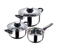 San Ignacio Batterie de cuisine 5 pièces Paume en acier inoxydable Compatible induction