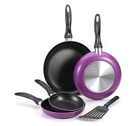 San Ignacio Batterie de cuisine Set de poêles Ø16x3,3, Ø20x3,5, Ø24x3,8 y Ø28x4 cms. violet