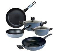 San Ignacio NOIA : Set NOIA 7 pièces : casseroles de Ø20 et Ø24, avec couvercles, set 2 poêles Ø20 et Ø26 et wok Ø30 cm