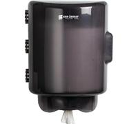 San Jamar Centerpull Distributeur de Serviettes en Papier avec Entonnoir réglable pour Salle de Bain, Cuisine et Restaurant, Plastique, 34 x 27 x 26 cm, Noir