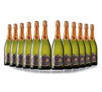 SAN JAMÓN Boîte de 12 bouteilles de Cava pétillant Cavas Hill 1887 Brut. Étui de Cava Brut du Penedés. Lot de 12 bouteilles de 75 cl.