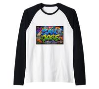 San Jose, Californie, États-Unis, Art Graffiti de la Silicon Valley Manche Raglan