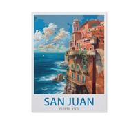 San Juan, Porto Rico，Jigsaw Puzzle 1000 Pièces en Papier Puzzle-Stitch Classique Bricolage Enfants Décompression Jouet Éducatif Brithday Cadeaux Puzzles（38x26cm）-CI34