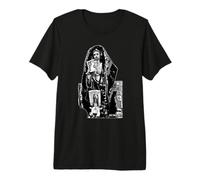San Judas Tadeo - Jesus Malverde, Noir et Blanc T-Shirt Haut de Gamme