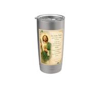San Judas Tadeo - Prière de dévotion artistique de Saint Jude Gobelet isotherme en acier inoxydable double paroi