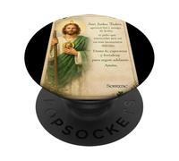 San Judas Tadeo - Prière de dévotion Artistique de Saint Jude PopSockets PopGrip Adhésif