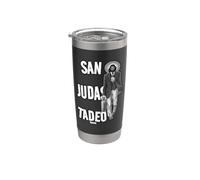 San Judas Tadeo - Saint Jude Negocio noir et blanc Gobelet isotherme en acier inoxydable double paroi
