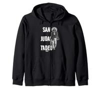 San Judas Tadeo - Saint Jude Negocio Noir et Blanc Sweat à Capuche