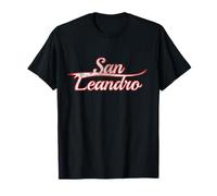 San Leandro California East Bay Vintage Varsity Distressed T-Shirt