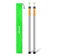 SAN LIKE 2 Bâtons Télescopiques pour Tente de Camping, Arceaux de Tente de Camping Télescopiques 220cm pour Auvent, Barre Poteaux de Tente de Camping, Plage Montagne Randonnée, Tente de Voiture, Or