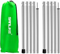 SAN Like Arceaux de Tente de Télescopique Camping 200cm, Poteaux de Tente Remplacement en Acier Inoxydable, Poteaux Télescopiques Réglables pour Plage, Randonnée et Montagne