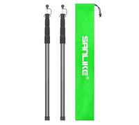SAN LIKE Tige de Tente Camping en Aluminium 2,5M, Poteaux de Remplacement Télescopiques Ajustable, Mâts de Tente Télescopique de Camping, Barre d'auvent d'abri de Pluie, Perche de Tente Voile de Plage