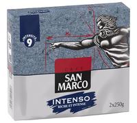 SAN MARCO - Café Moulu Intense Intégral, Arôme Puissant pour une Tasse Riche et Corsée (2x250g) - Le Lot De 3