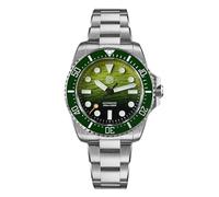 San Martin SN0126GS 90S5 Montre mécanique automatique pour homme Étanche 38 mm 20 bars Montre de plongée de luxe avec cristal saphir, Dégradé vert noir