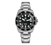 San Martin SN0126GS 90S5 Montre mécanique automatique pour homme Étanche 38 mm 20 bars Montre de plongée de luxe avec cristal saphir, noir