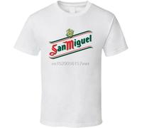 San Miguel Beer Drink Logo T Shirt Men's Male White L