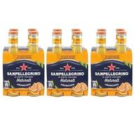 San Pellegrino Chinotto Lot de 24 boissons sans alcool + bouteille en verre jetable Tonica Rovere 20 cl