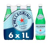 San Pellegrino - Lot de 6 bouteilles d’au pétillante, 1 L