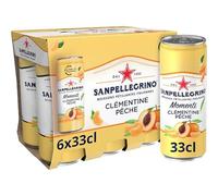 SAN PELLEGRINO Momenti Eau gazeuse clémentine et pêche 6 x 33 cl