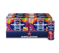 San Pellegrino Naturali - Boisson pétillante italienne Melograno & Arancia, orange et grenade, 330 ml, 24 canettes au total