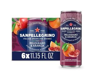 San Pellegrino Sanpellegrino - Boisson pétillante italienne Melograno et Arancia, boisson pétillante à l'orange et à la grenade, canette de 30 ml