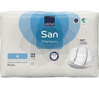San Premium 6 Lot De 34 Serviettes D'incontinence Pour Homme Et Femme,Respirantes Et Confortables,Absorption Rapide,Discrètes Et Efficaces Pour Incontinence-Premium 6,Absorption De 1600 Ml.[W272]