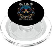 San Ramon CA Fun Ours Portant des Lunettes Motif Fleurs PopSockets PopGrip pour MagSafe