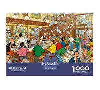 San Sebastián Pintxos Bar Puzzle en Bois Imperméable DIY Puzzles De 1000 Pièces pour Adultes Cadeaux Amusant Jeux Éducatifs