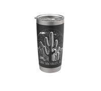 San Tan Valley, AZ, USA Cactus Desert Scène Design Gobelet isotherme en acier inoxydable double paroi