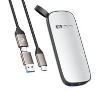 SAN ZANG MASTER 1To Extreme Disque SSD Externe, Portable SSD jusqu'à 1050 Mo/s en Lecture, 1000 Mo/s en écriture, pour Ordinateur Portable, Smartphones de Type C, Pro, Air, Argent