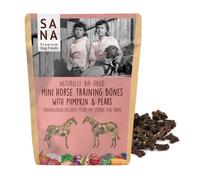 Sana Premium Dog Foods | Chevillères d'entraînement séchées à l'air doux | Haute teneur en viande I différentes variétés et tailles (1 x 100 g, cheval avec citrouille et poire)