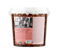 SANA Premium Dog Foods I Chevillères d'entraînement 100 % naturelles séchées à l'air libre dans un seau de 1 kg I Différentes variétés (seau de 1 kg, cheval avec citrouille et poire)