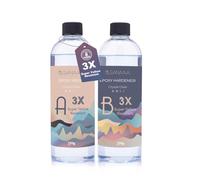 SANAAA Résine époxy Brillante 3X résistante au jaunissement 500g, résine autonivelante et durcisseur, Claire et sans Bulles, Convient pour Les Bijoux, Les revêtements en Bois et Les résines