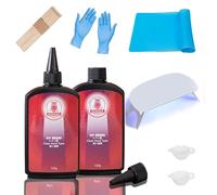 SANAAA Résine UV cristalline type dur 250 g Résine de durcissement UV transparente, résine activée par la lumière solaire pour fabrication de bijoux en résine de bricolage