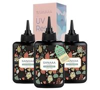 SANAAA Résine UV Transparente Faible Viscosité, Résine de Durcissement Solaire UV Transparente pour La Fabrication de Bijoux à Bricoler,Resin Epoxy pour Artisanat DIY(300g)